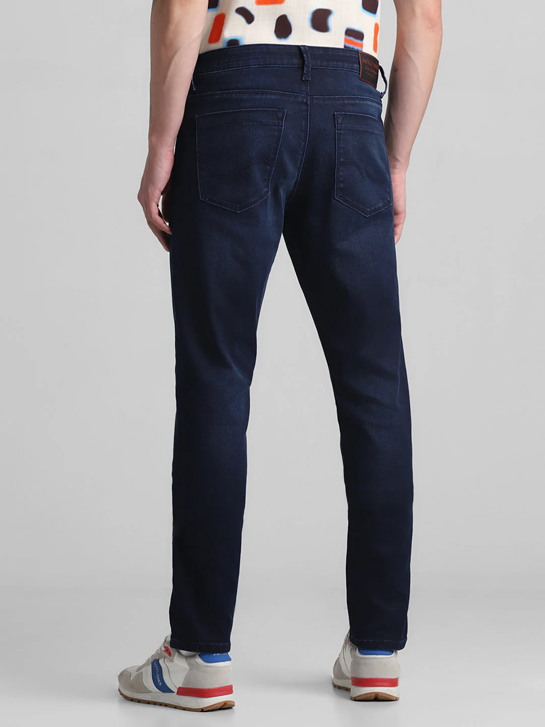 Dark Blue 5 Pocket Glenn Slim Fit Jeans - Image 3
