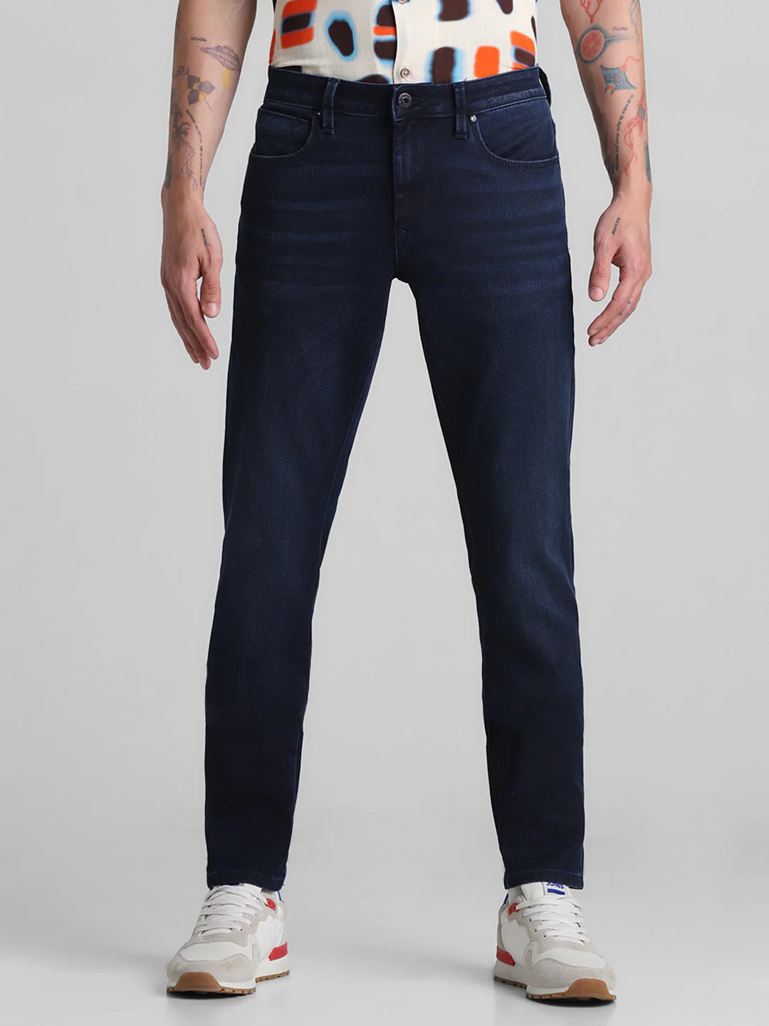 Dark Blue 5 Pocket Glenn Slim Fit Jeans - Image 8