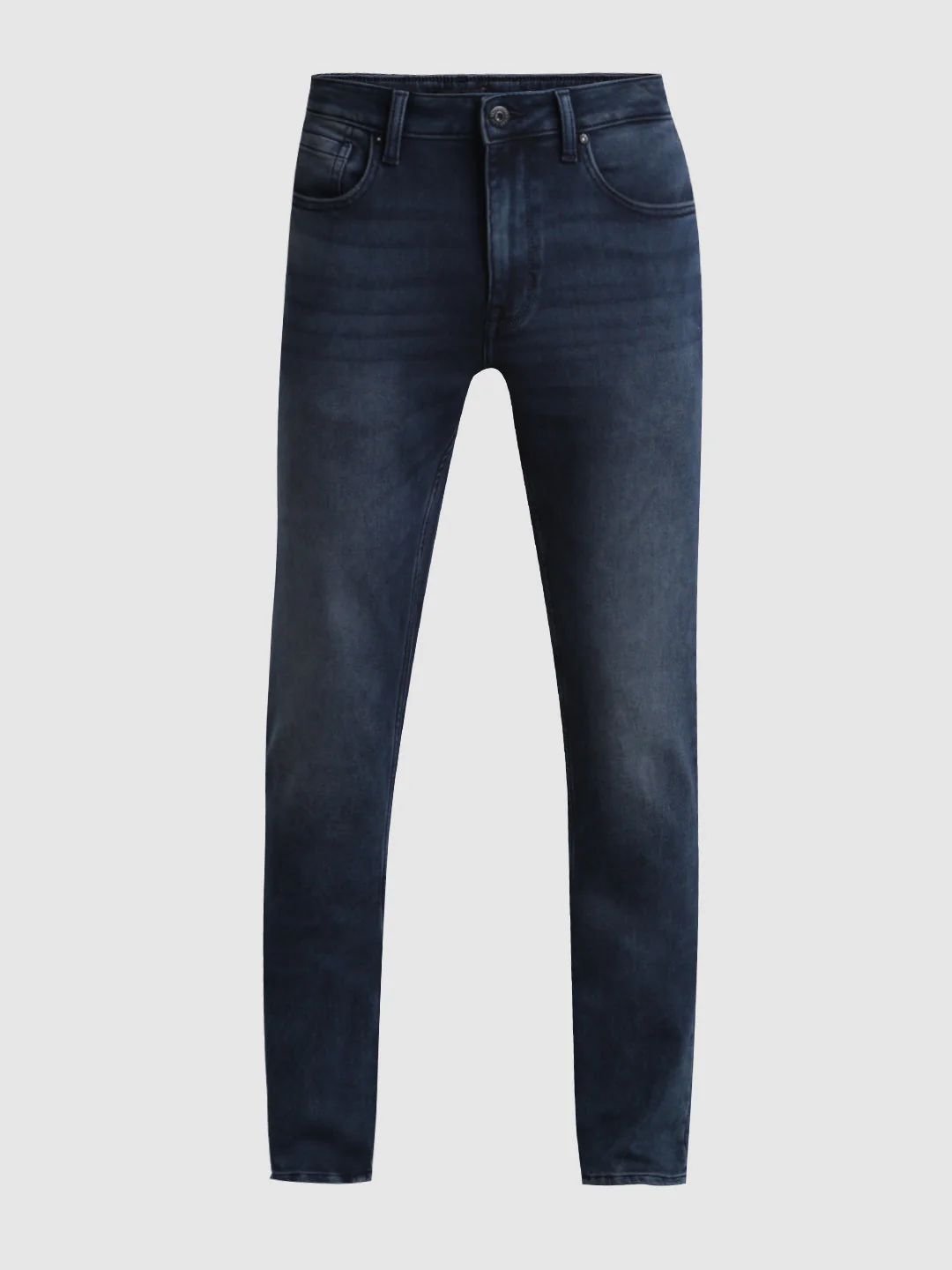 Dark Blue 5 Pocket Knitted Skinny Jeans - Image 6