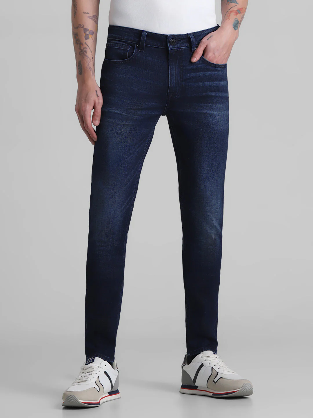 5 Pocket Dark Blue Super Skinny Jeans
