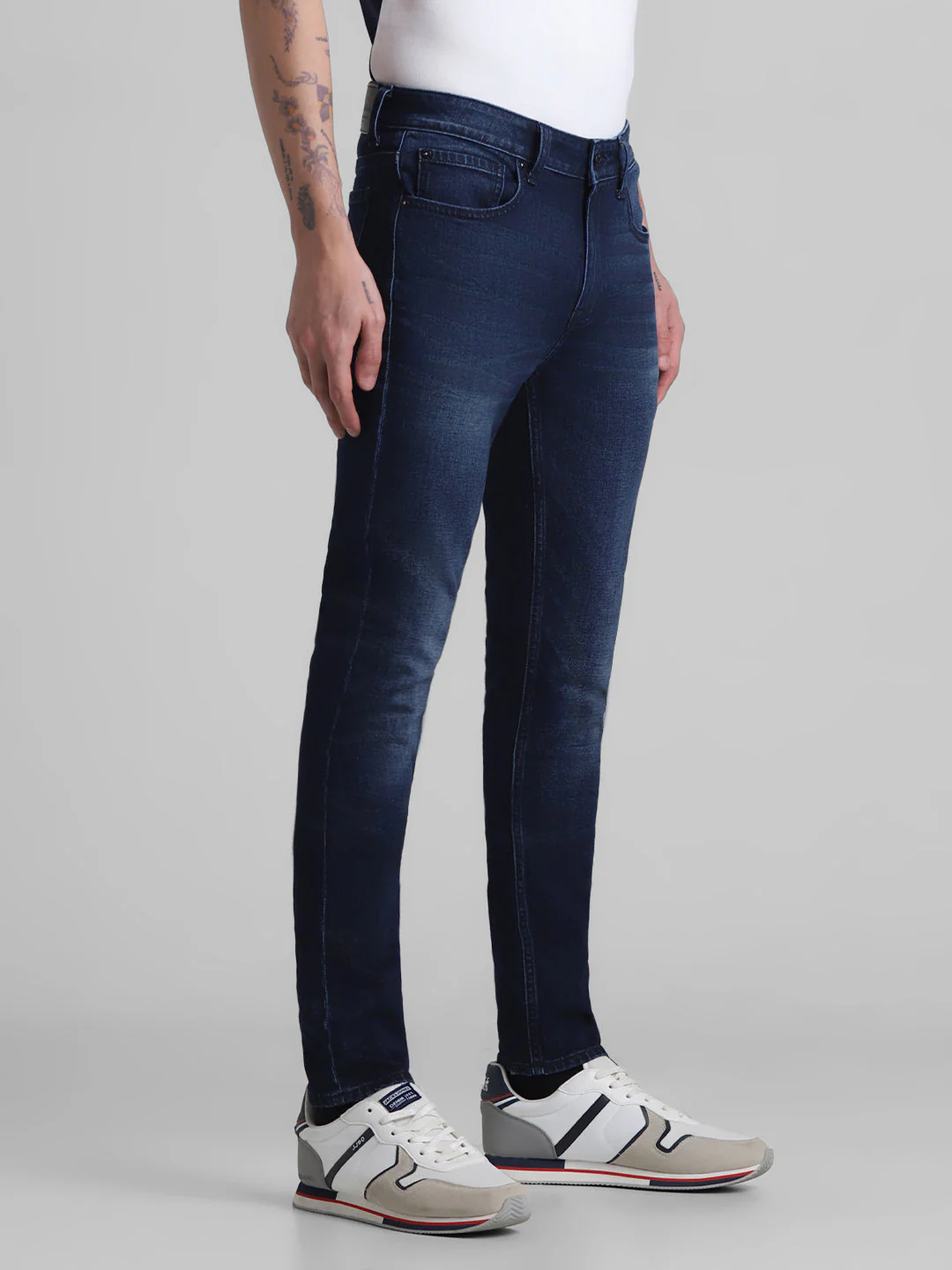5 Pocket Dark Blue Super Skinny Jeans - Image 2
