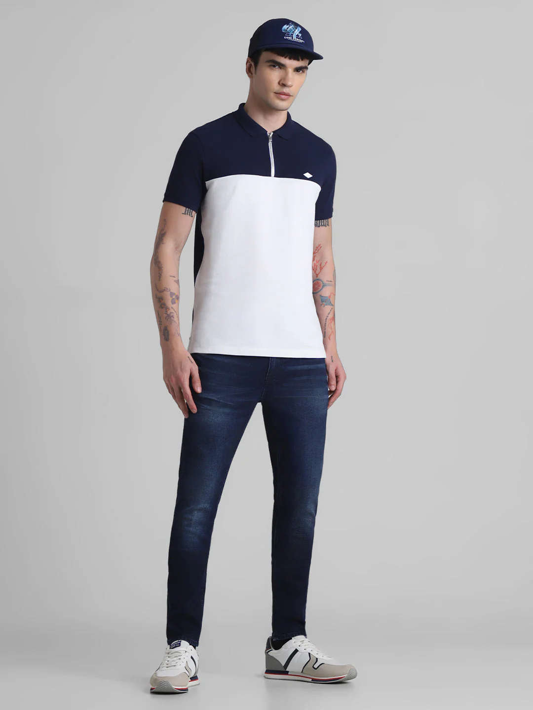 5 Pocket Dark Blue Super Skinny Jeans - Image 5