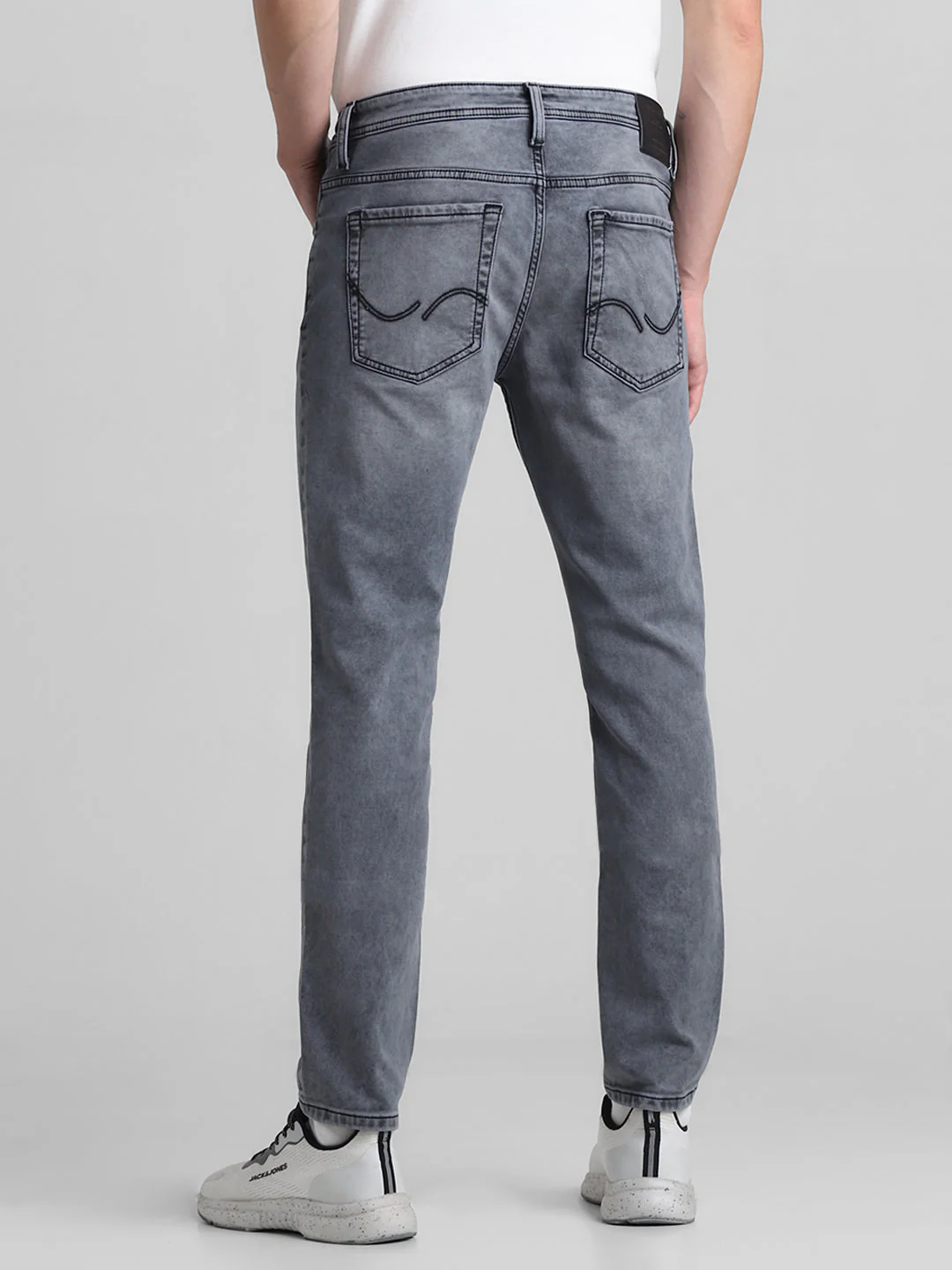 Grey 5 Pocket Knit Skinny Jeans - Image 3