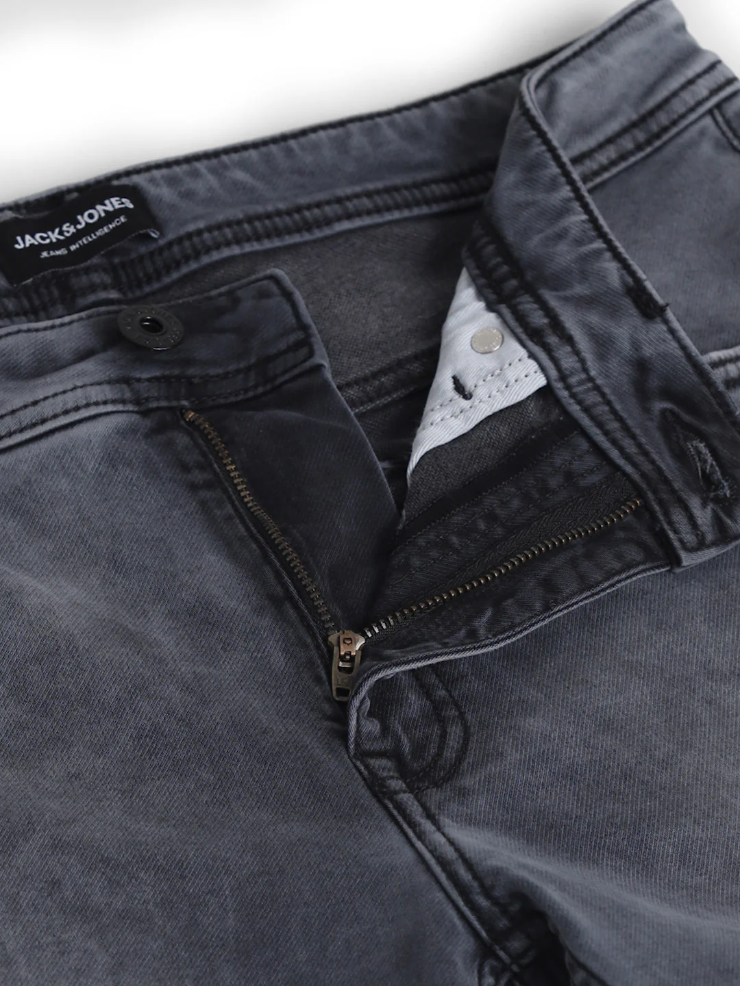 Grey 5 Pocket Knit Skinny Jeans - Image 5