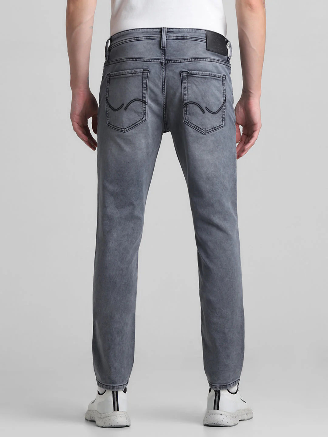 Grey 5 Pocket Knit Skinny Jeans - Image 9