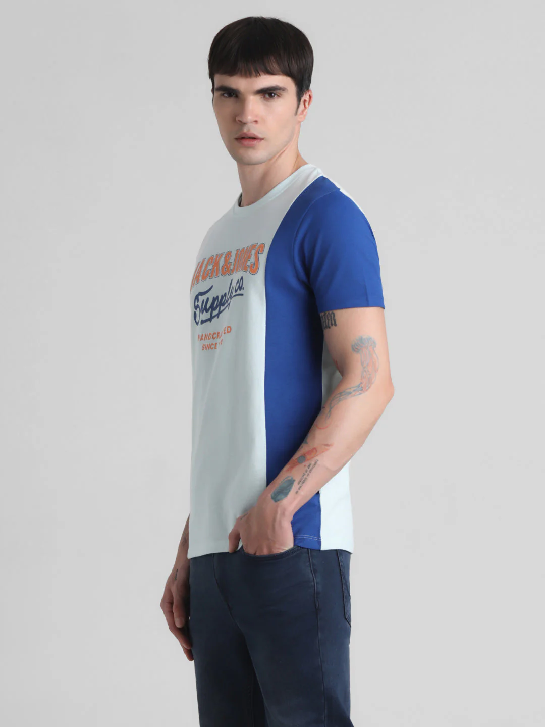 Logo Print Colourblocked T-shirt - Image 3