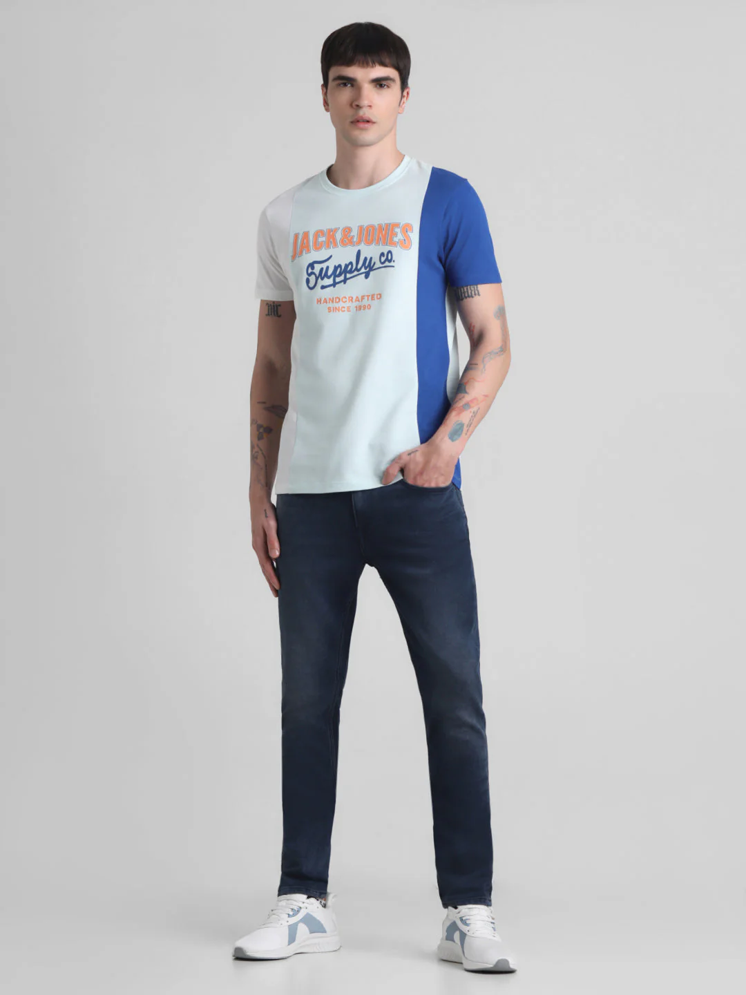 Logo Print Colourblocked T-shirt - Image 6