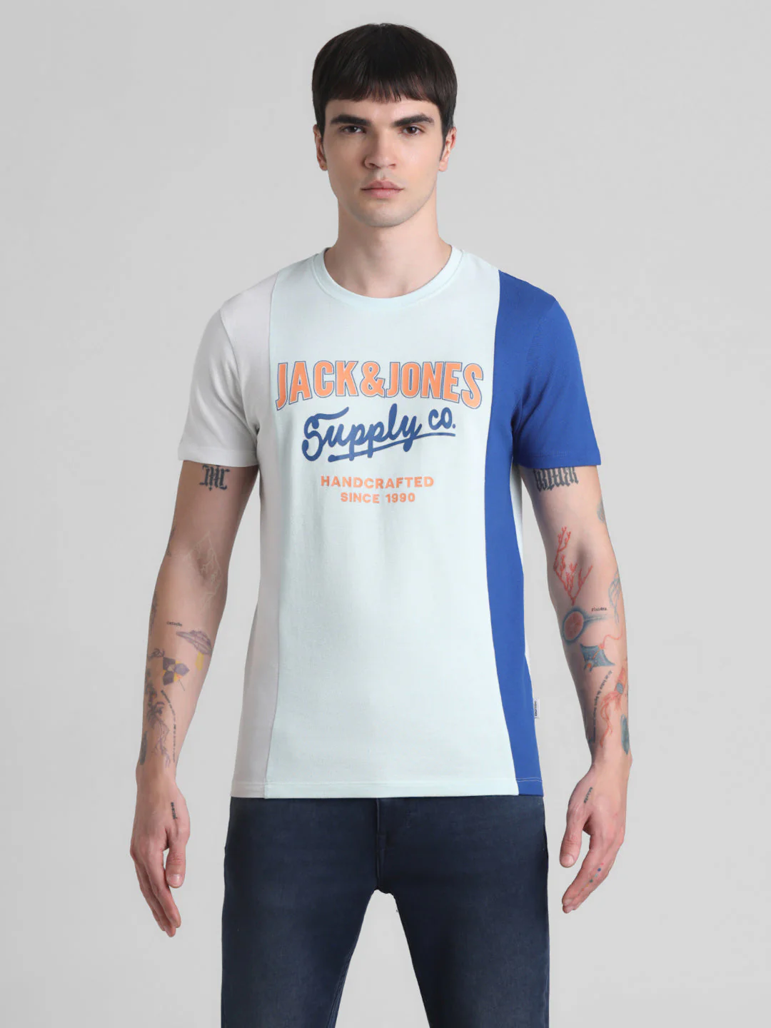 Logo Print Colourblocked T-shirt - Image 8