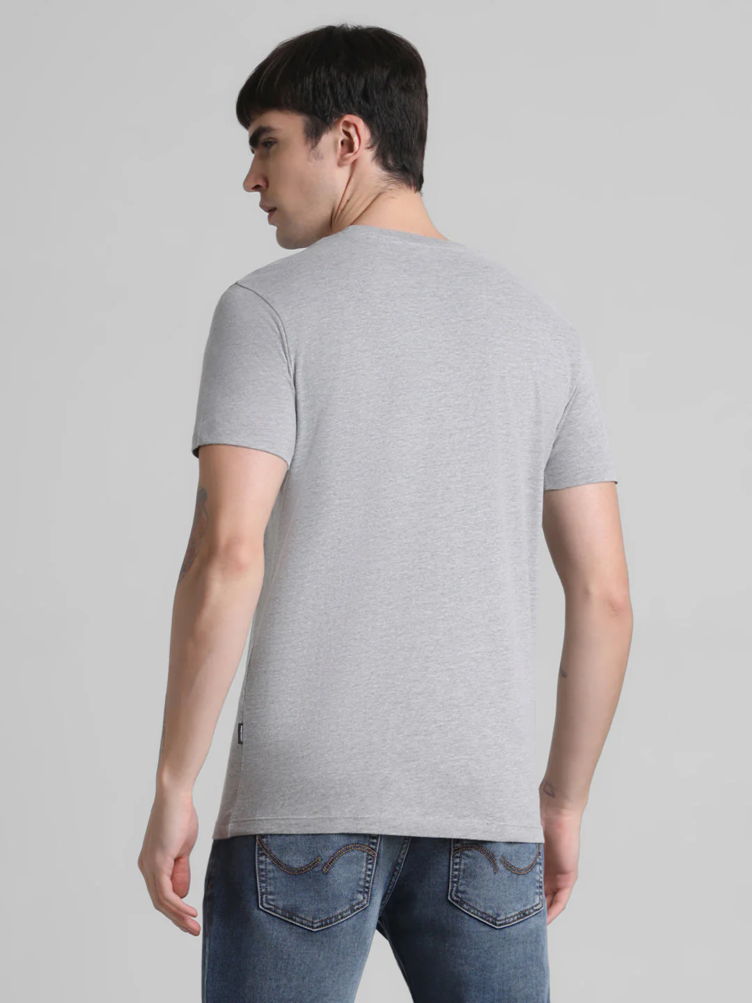 Grey Logo Print T-shirt - Image 4