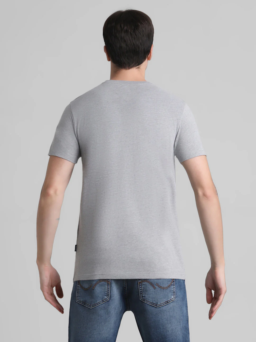 Grey Logo Print T-shirt - Image 9