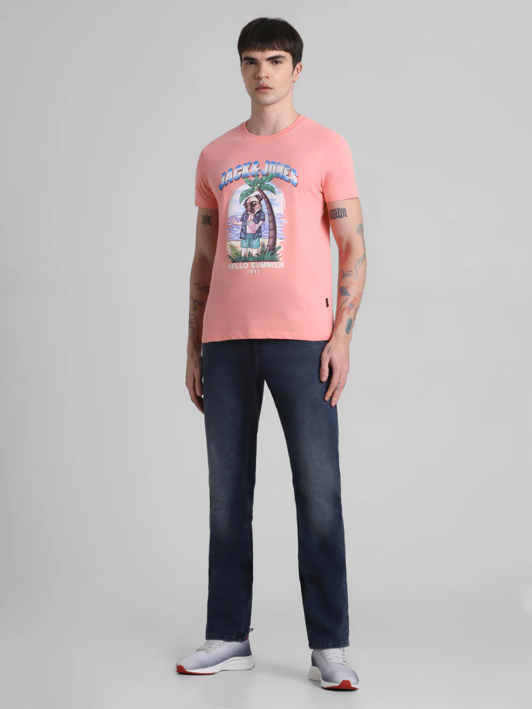 Pink Graphic Print Cotton T-shirt - Image 6