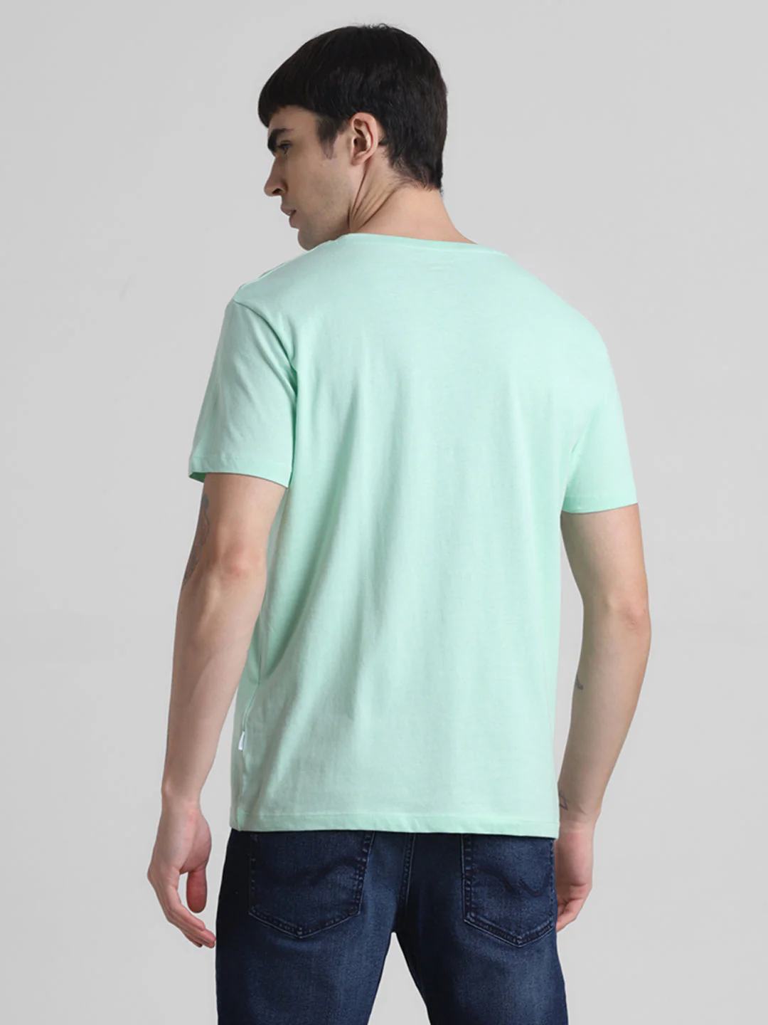 Green Graphic Print Cotton T-shirt - Image 4