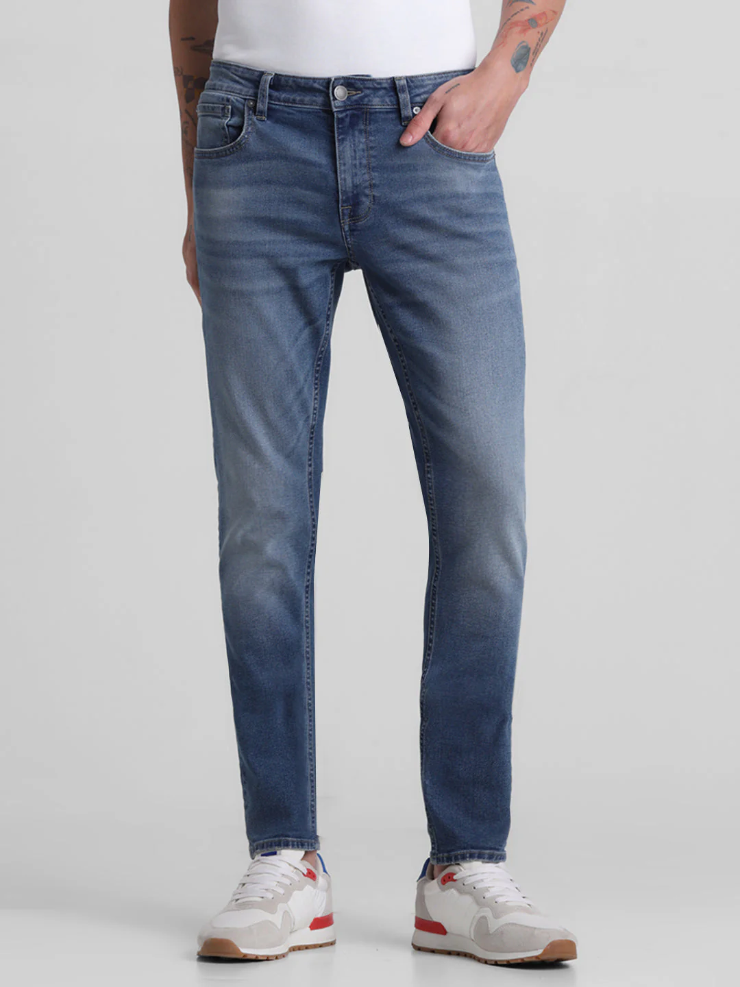 Light Blue 5 Pocket Glenn Slim Jeans