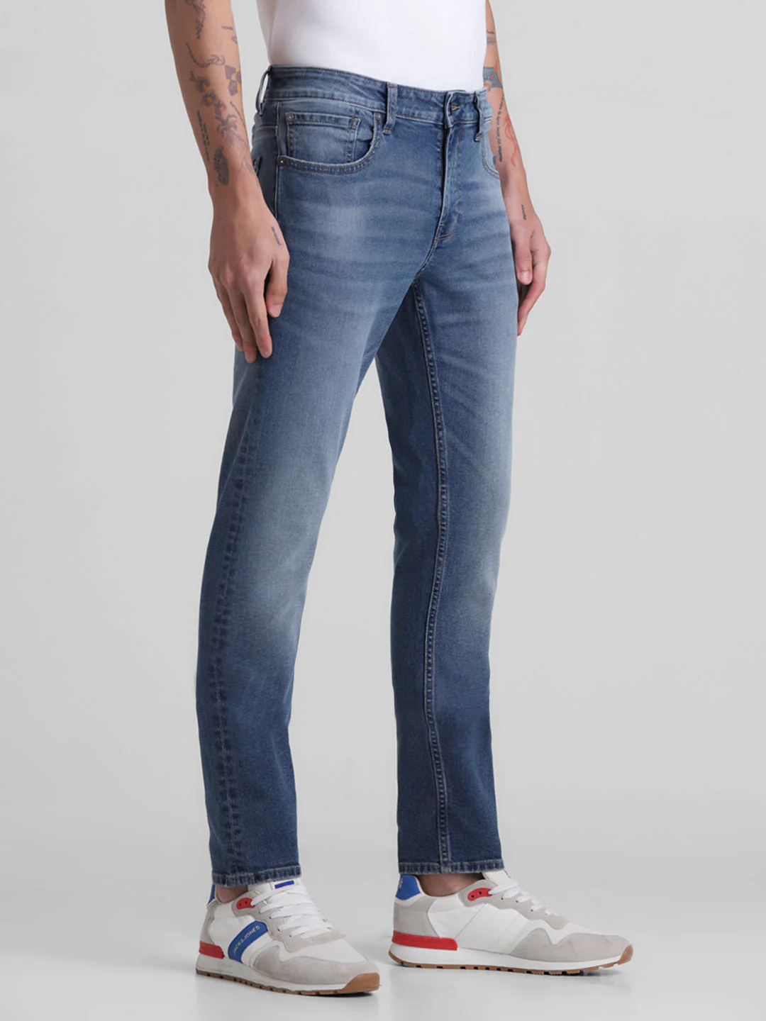 Light Blue 5 Pocket Glenn Slim Jeans - Image 2