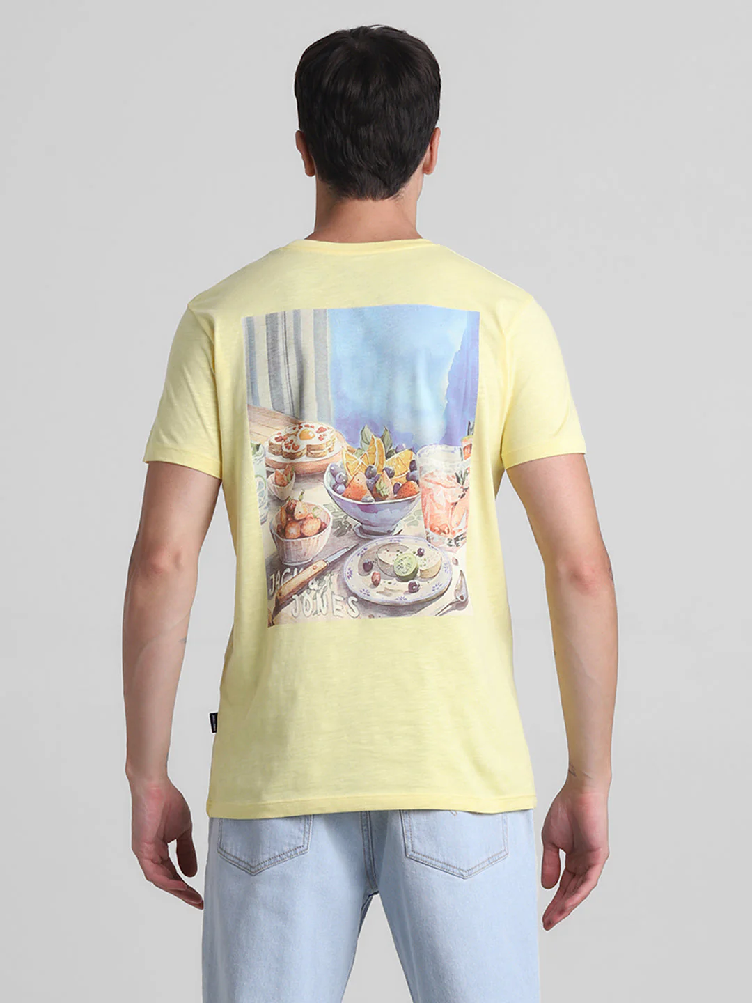 Yellow Printed Cotton T-shirt - Image 10