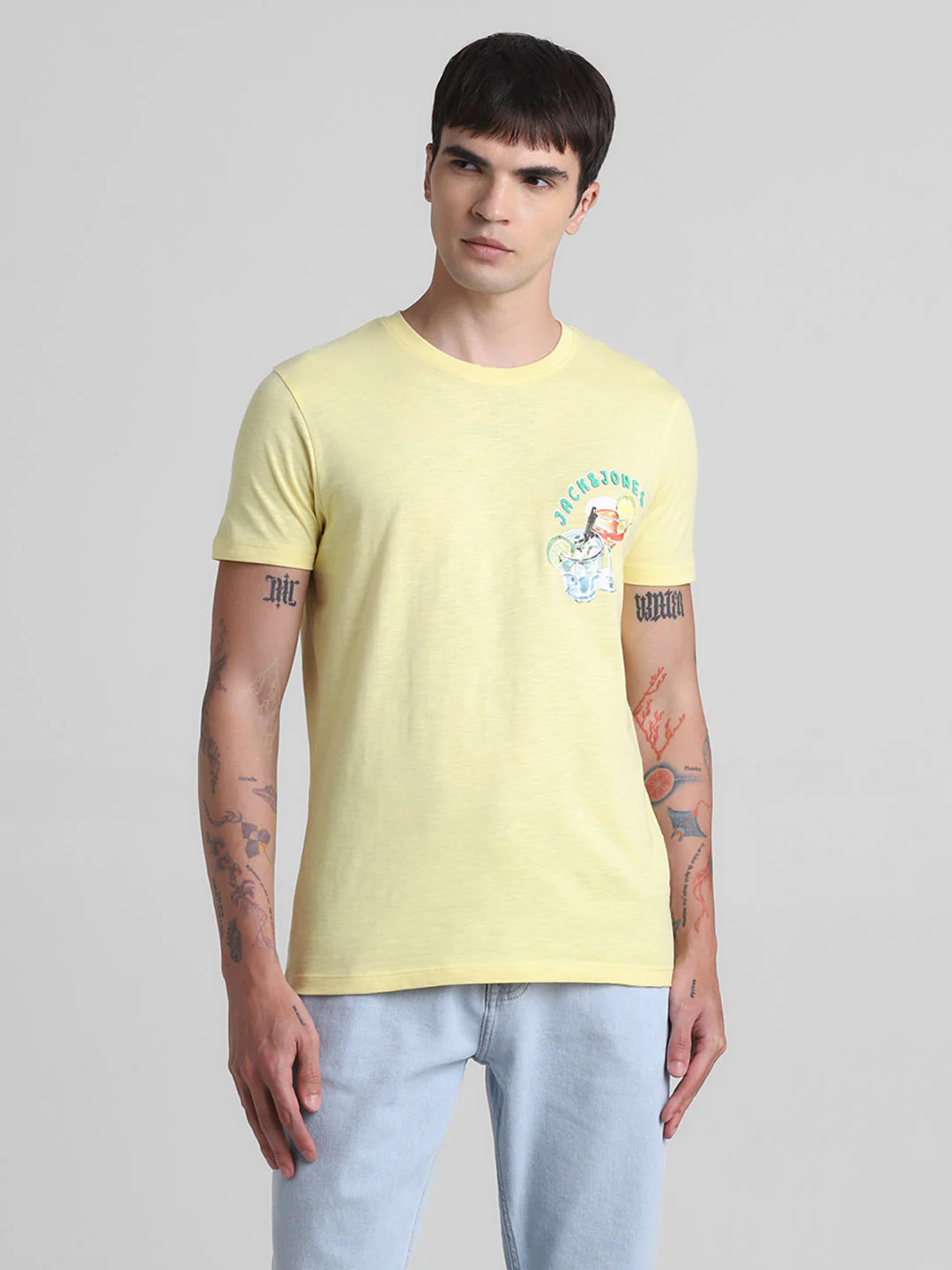 Yellow Printed Cotton T-shirt - Image 2