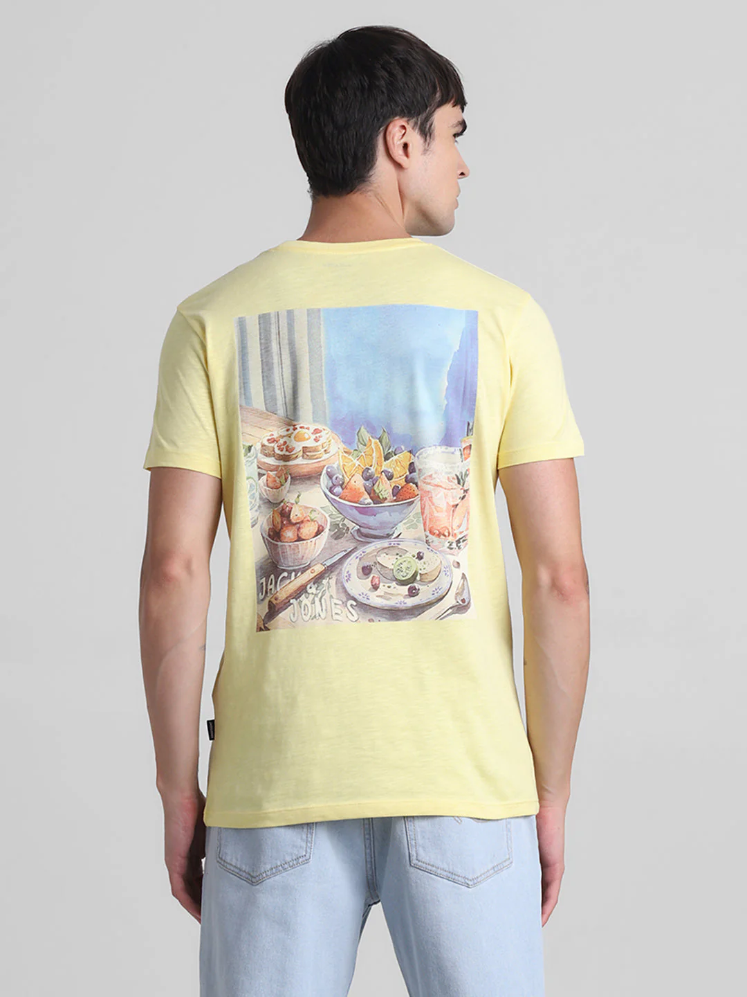 Yellow Printed Cotton T-shirt - Image 4