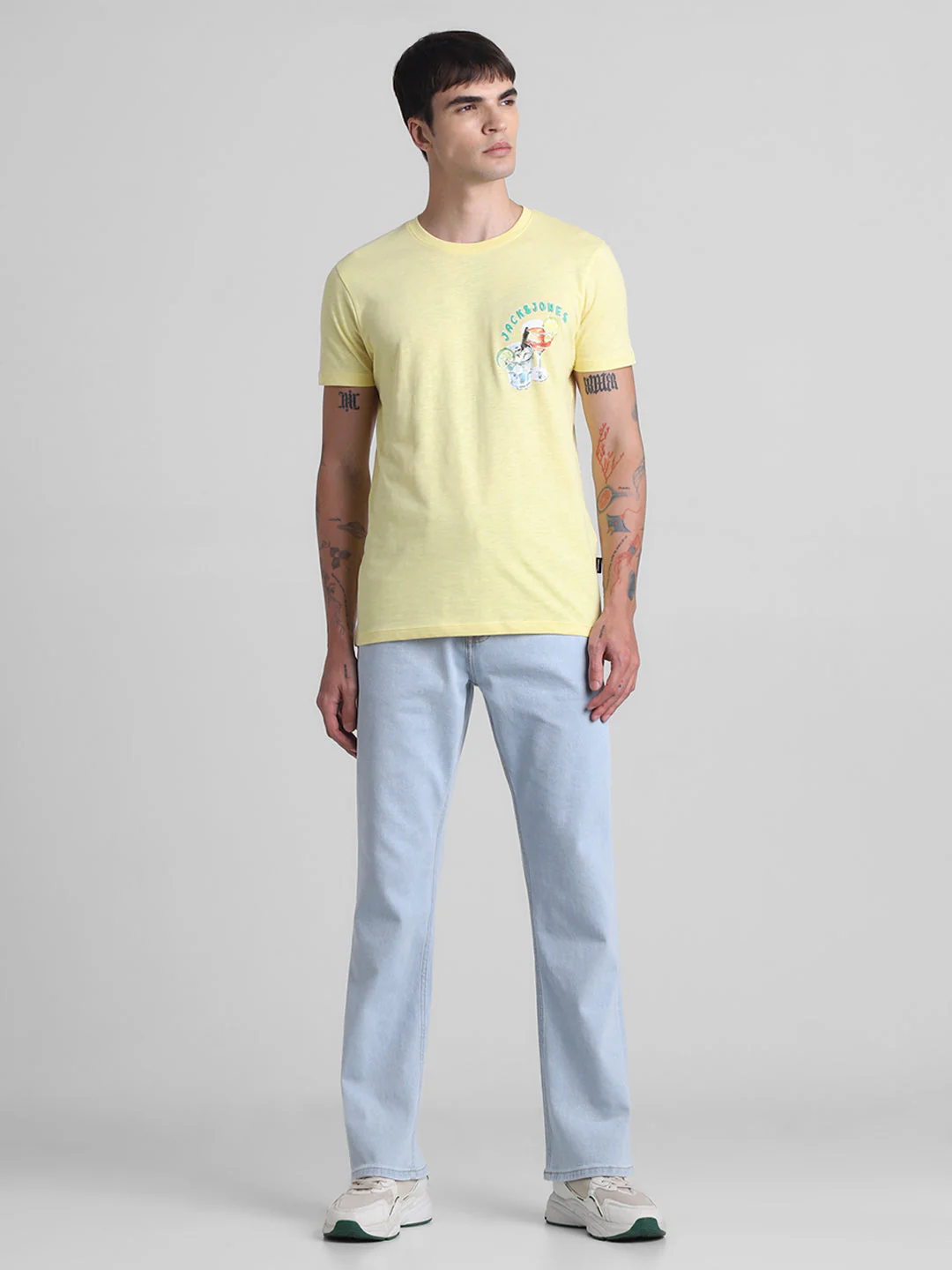 Yellow Printed Cotton T-shirt - Image 7