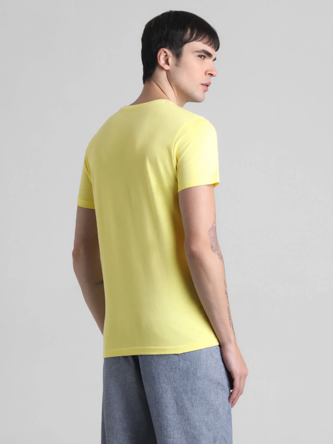 Yellow Printed Cotton T-shirt - Image 4