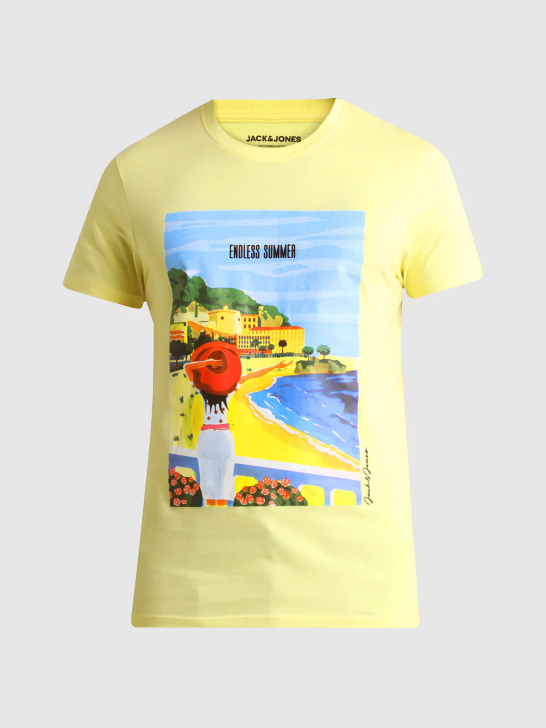 Yellow Printed Cotton T-shirt - Image 7