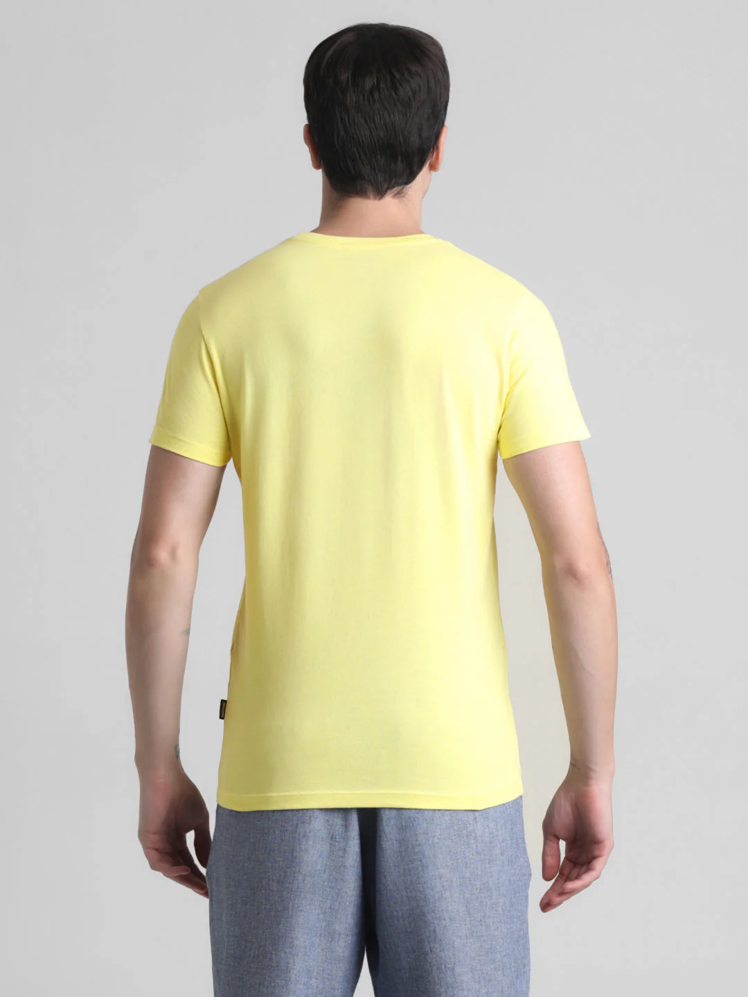 Yellow Printed Cotton T-shirt - Image 9