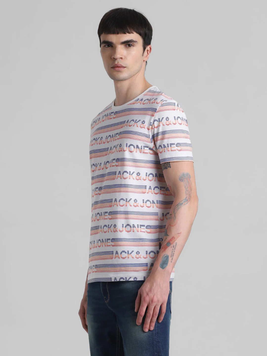 White Logo Print T-shirt - Image 3