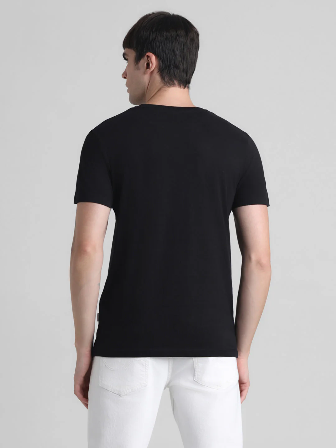Black Large Logo Print T-shirt - Image 4
