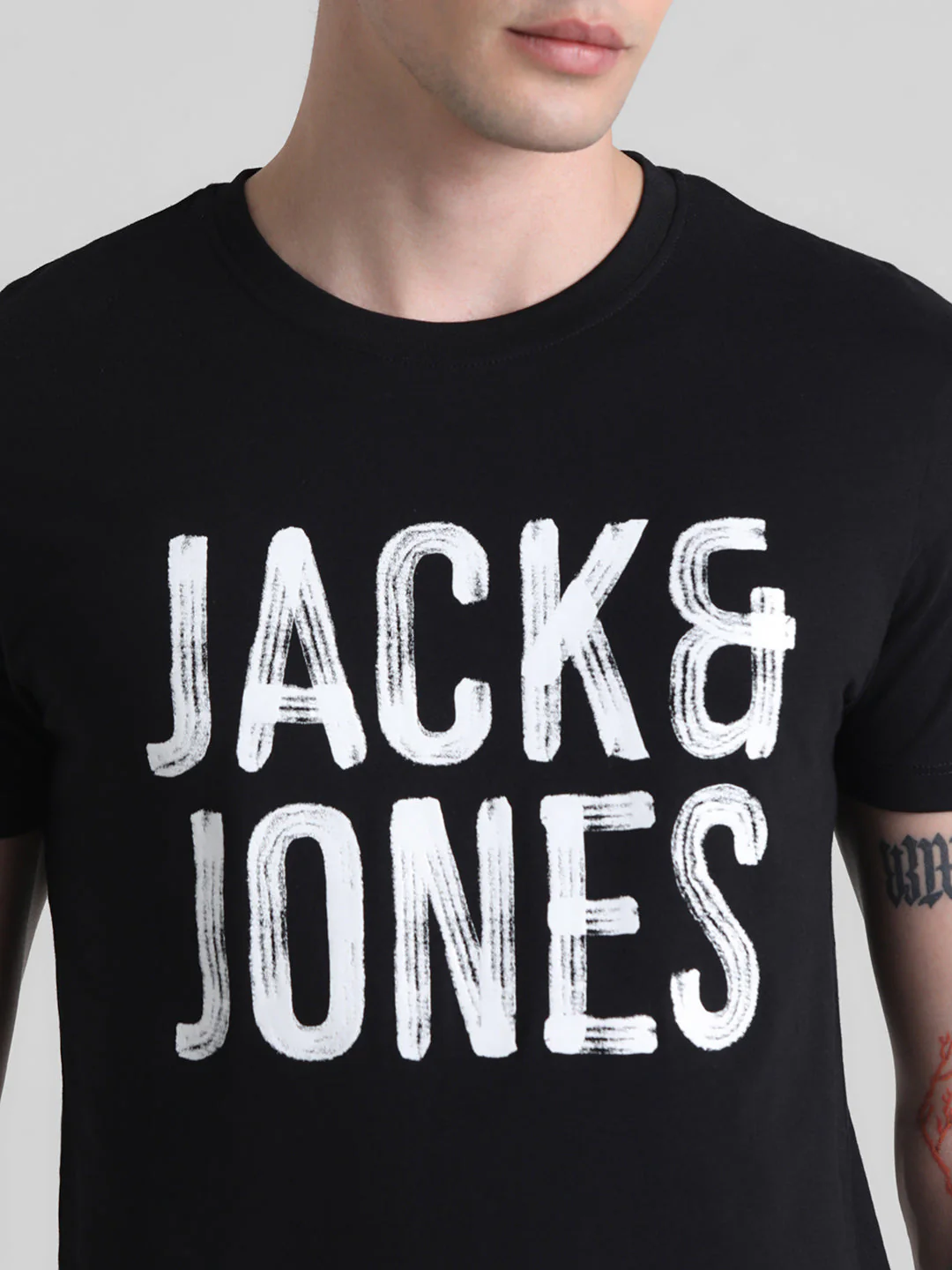 Black Large Logo Print T-shirt - Image 5