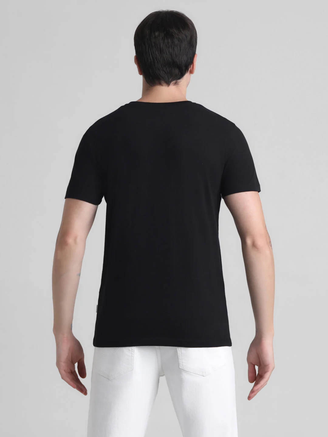 Black Large Logo Print T-shirt - Image 9