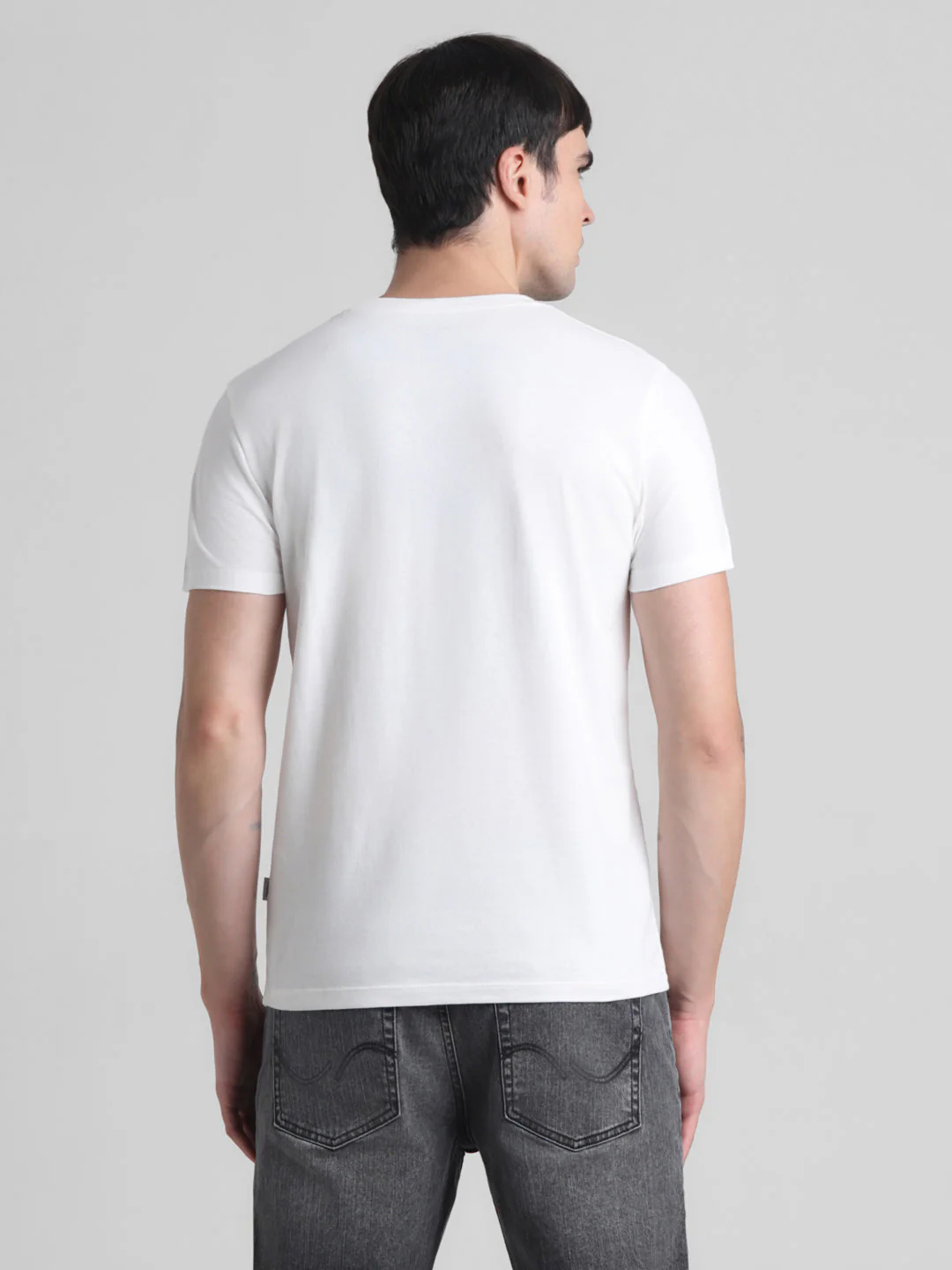 White Large Logo Print T-shirt - Image 4