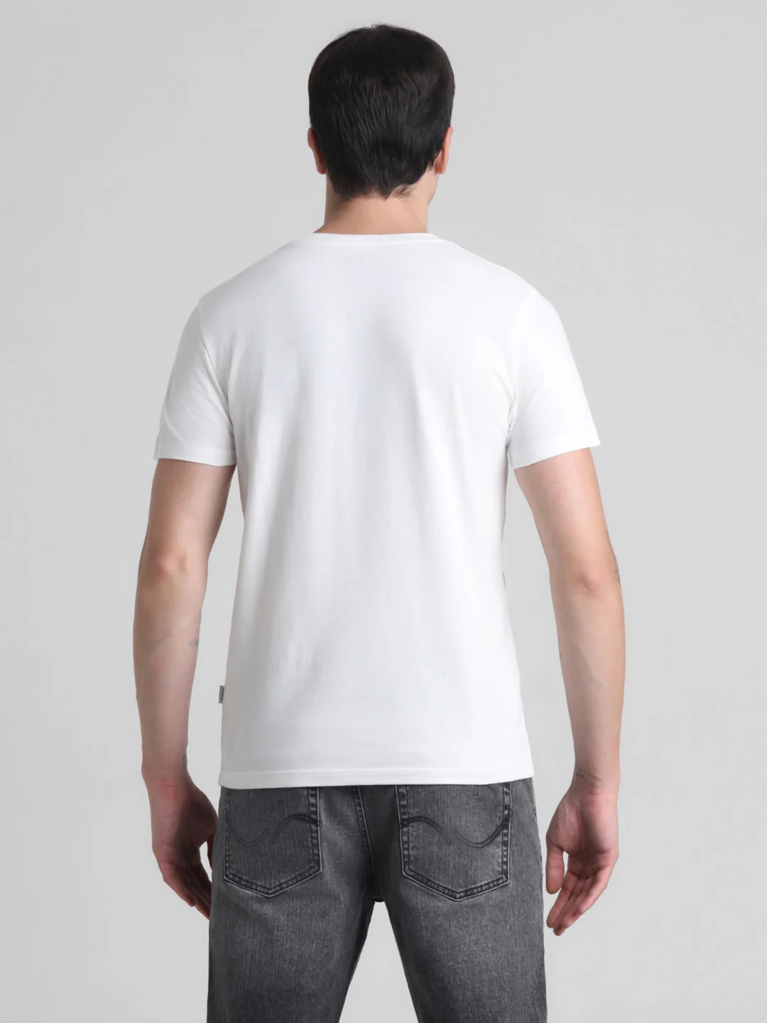 White Large Logo Print T-shirt - Image 9