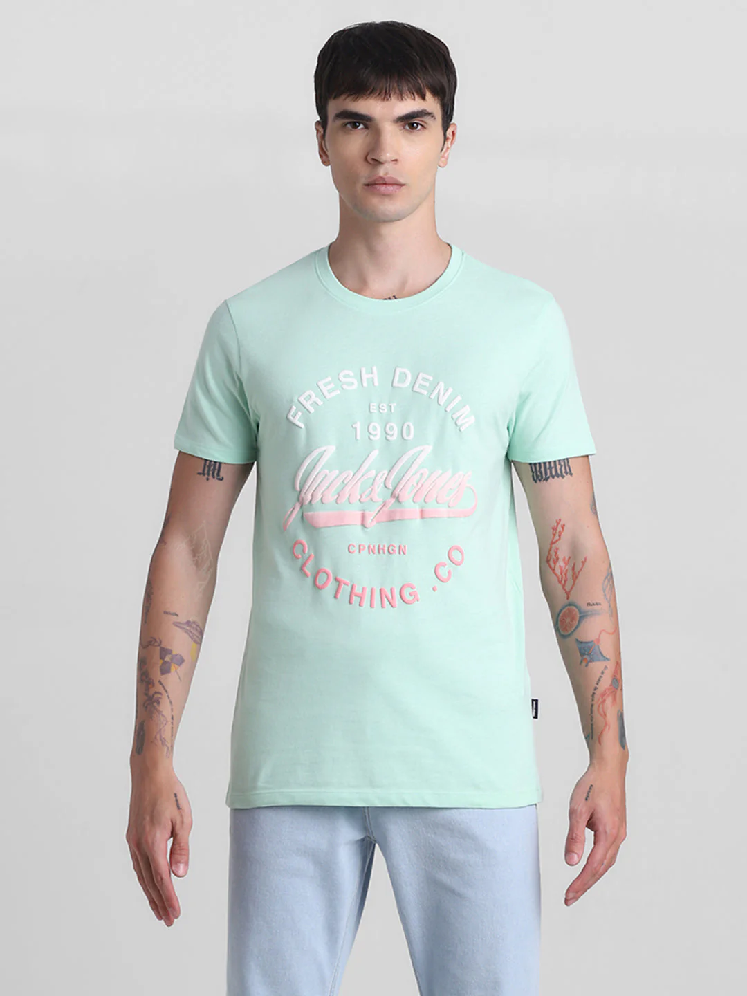 Green Logo Print T-Shirt - Image 8
