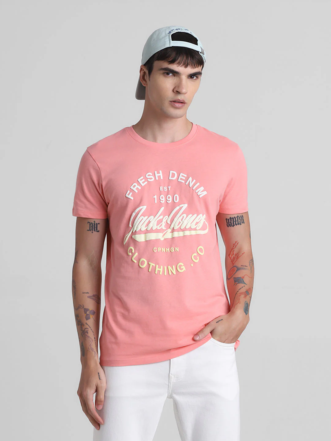 Pink Logo Print T-Shirt