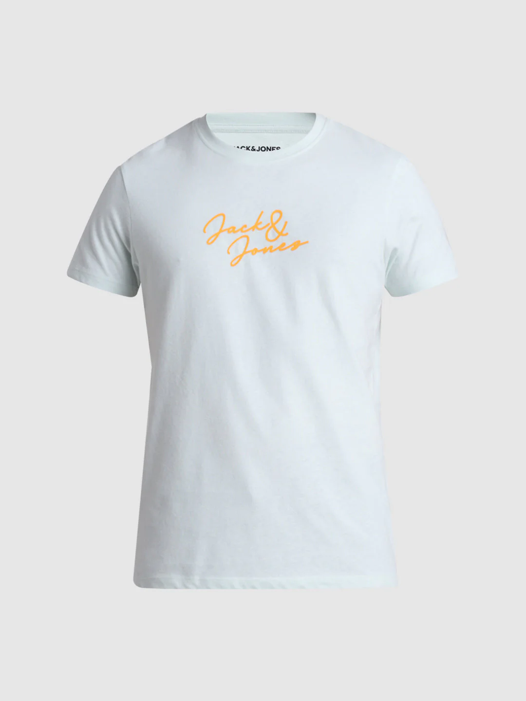Light Blue Logo Print Cotton T-shirt - Image 7
