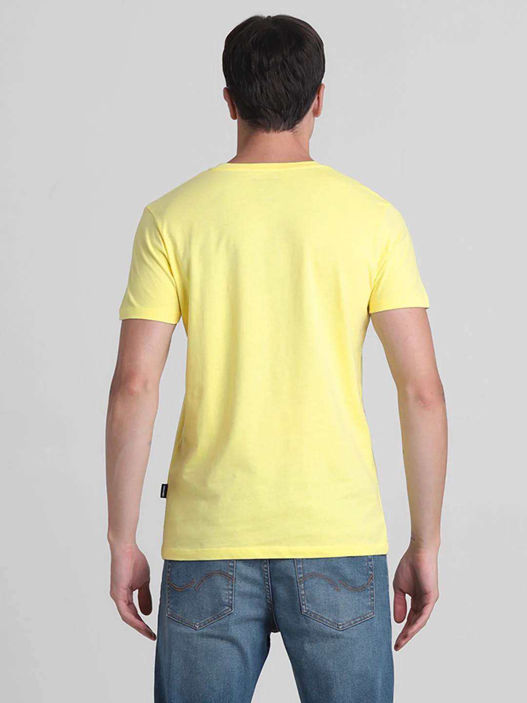 Yellow Logo Print Cotton T-shirt - Image 9