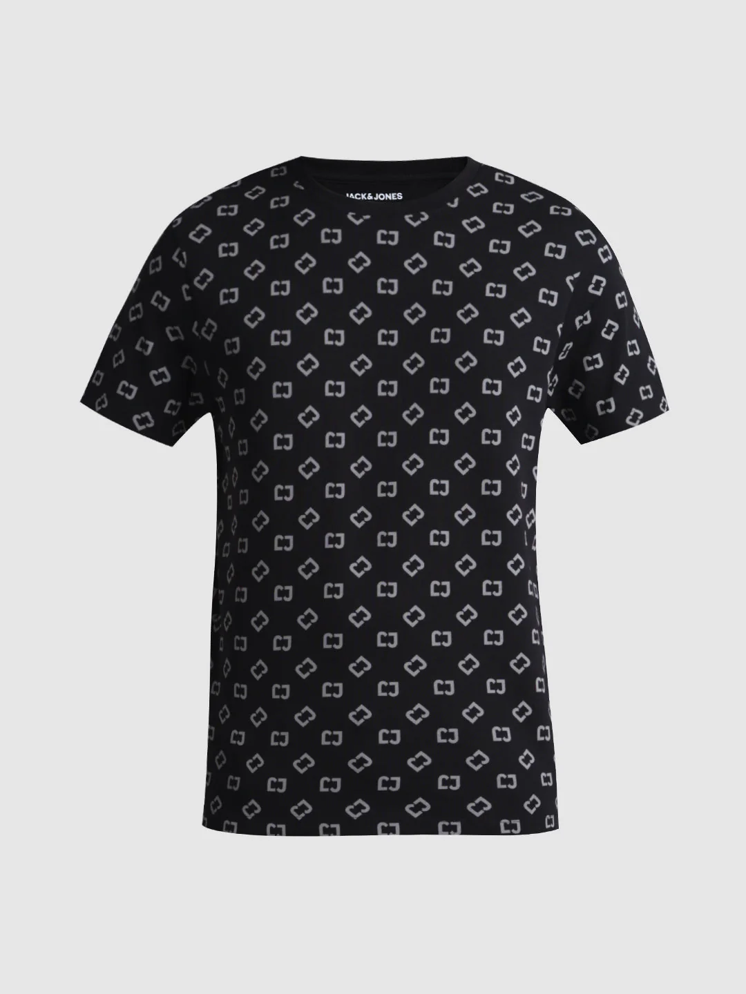 Black Printed Slim Fit T-shirt - Image 7