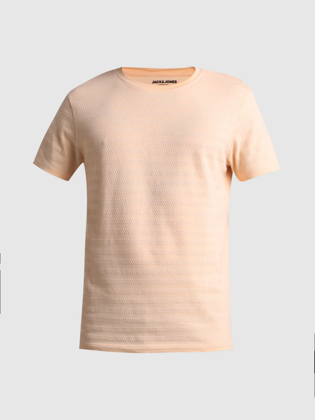 Peach Striped Slim Fit T-shirt - Image 7