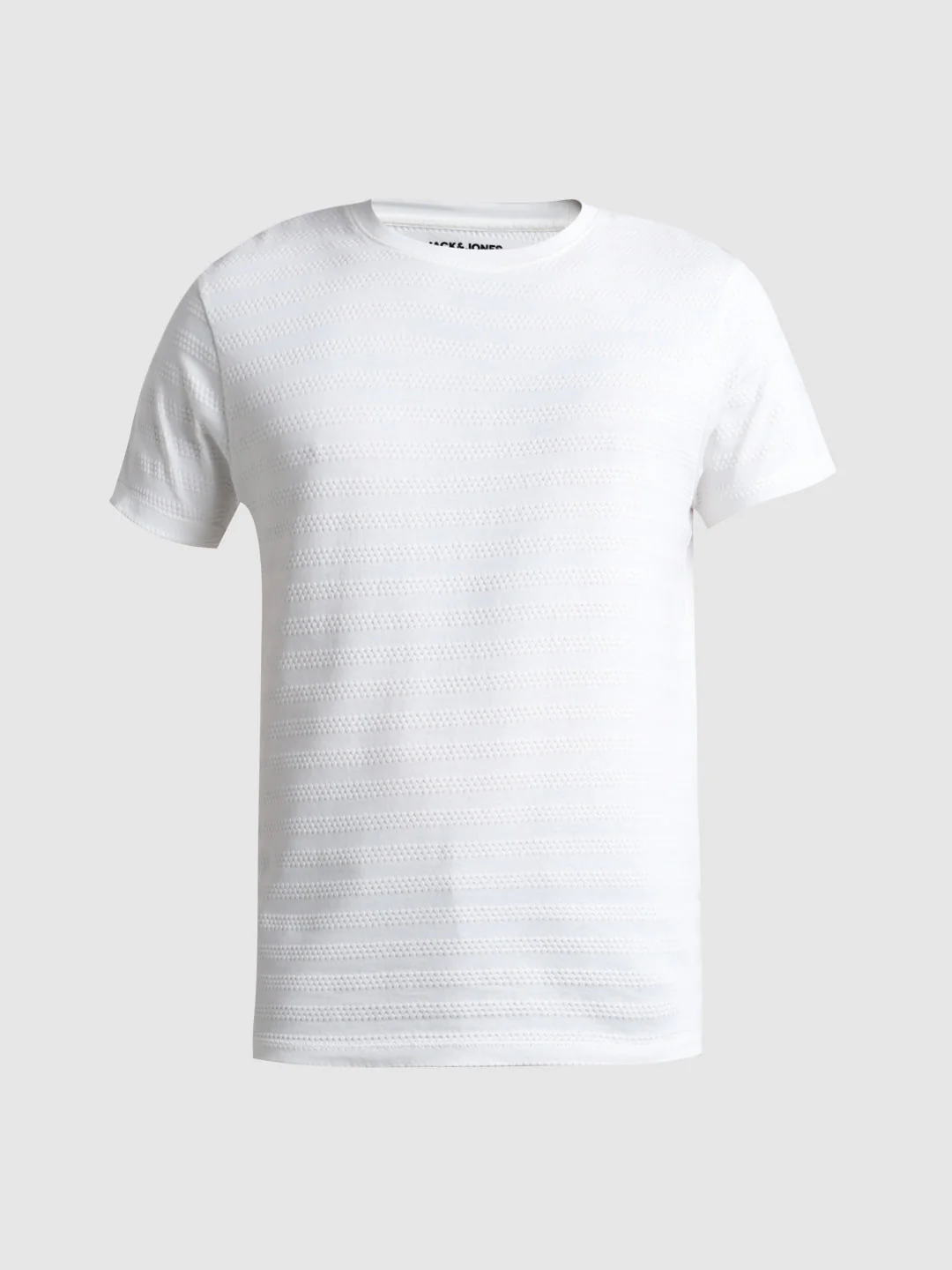 White Striped Slim Fit T-shirt - Image 7