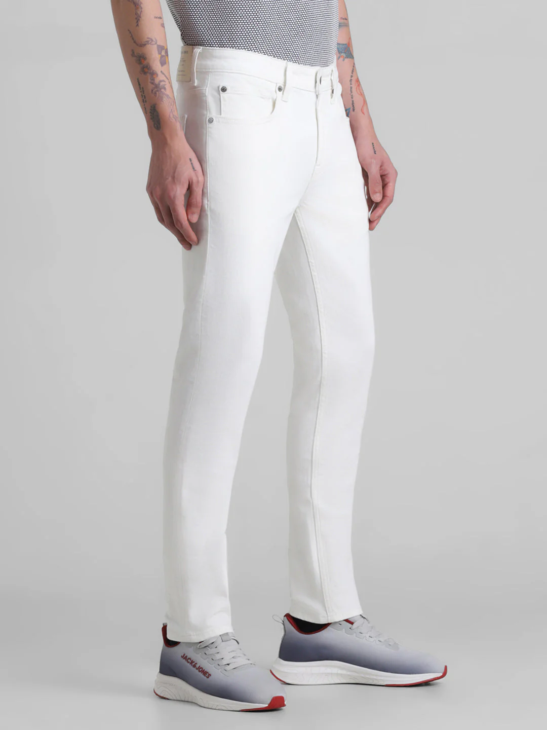 White 5 Pocket Ben Skinny Jeans - Image 2