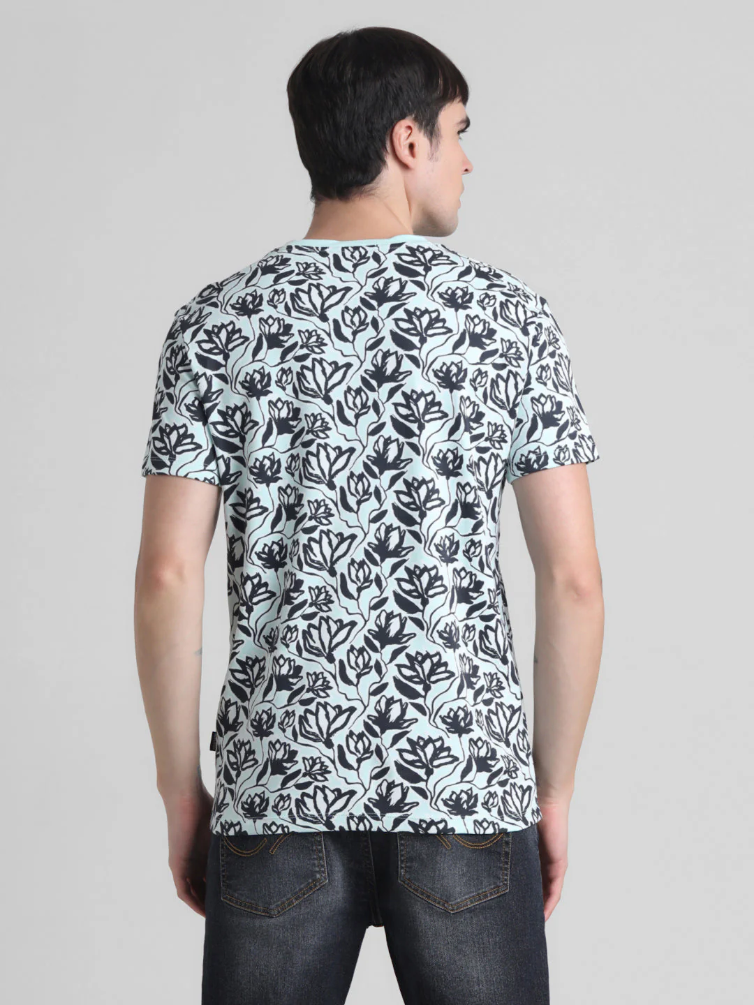 Floral Cotton Slim Fit T-shirt - Image 4