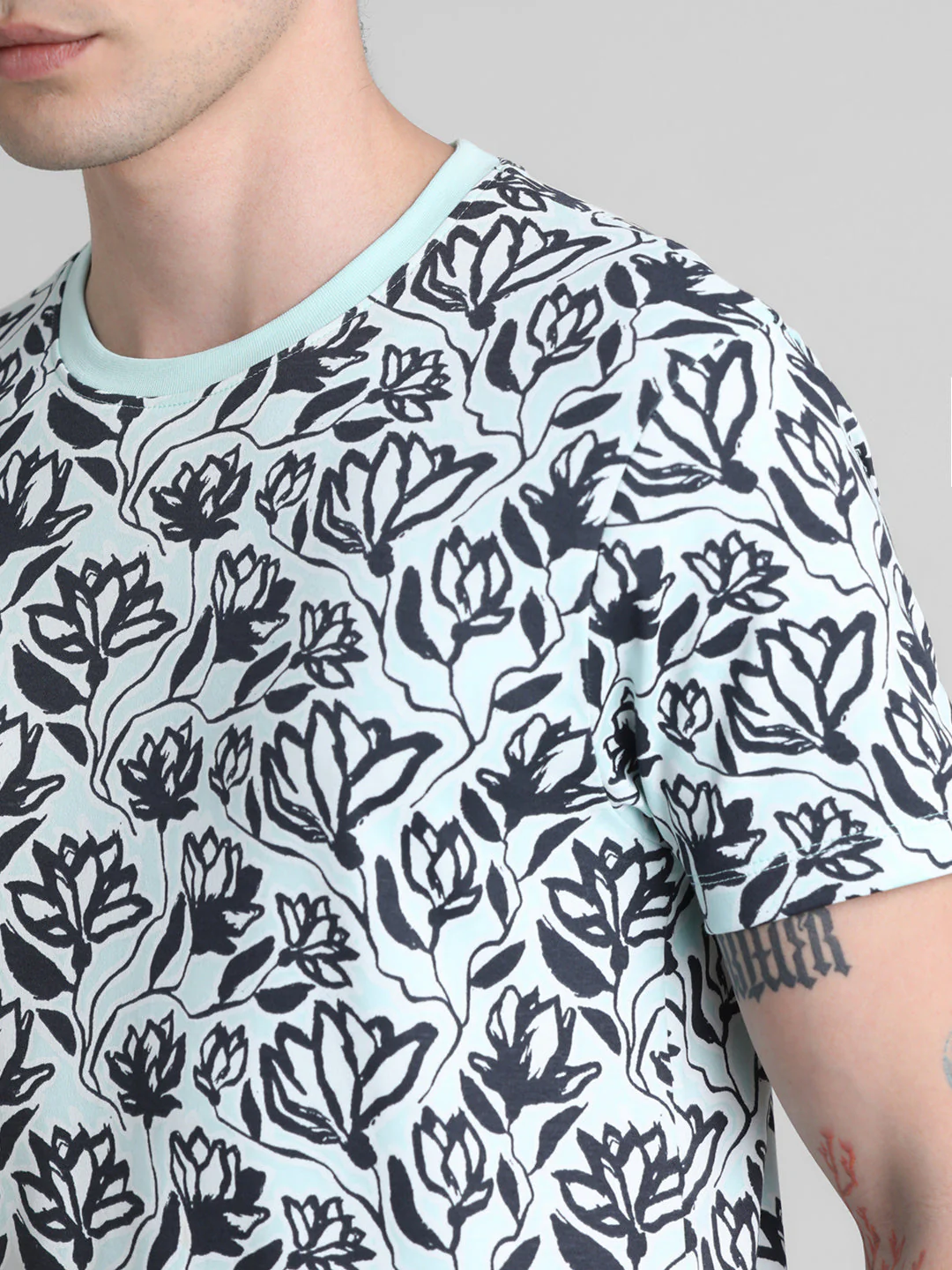 Floral Cotton Slim Fit T-shirt - Image 5