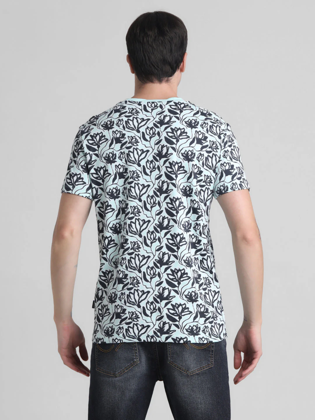 Floral Cotton Slim Fit T-shirt - Image 9