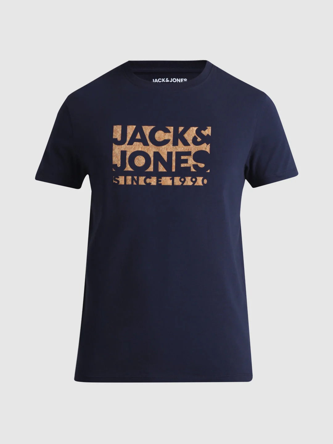 Navy Logo Print Cotton T-shirt - Image 7