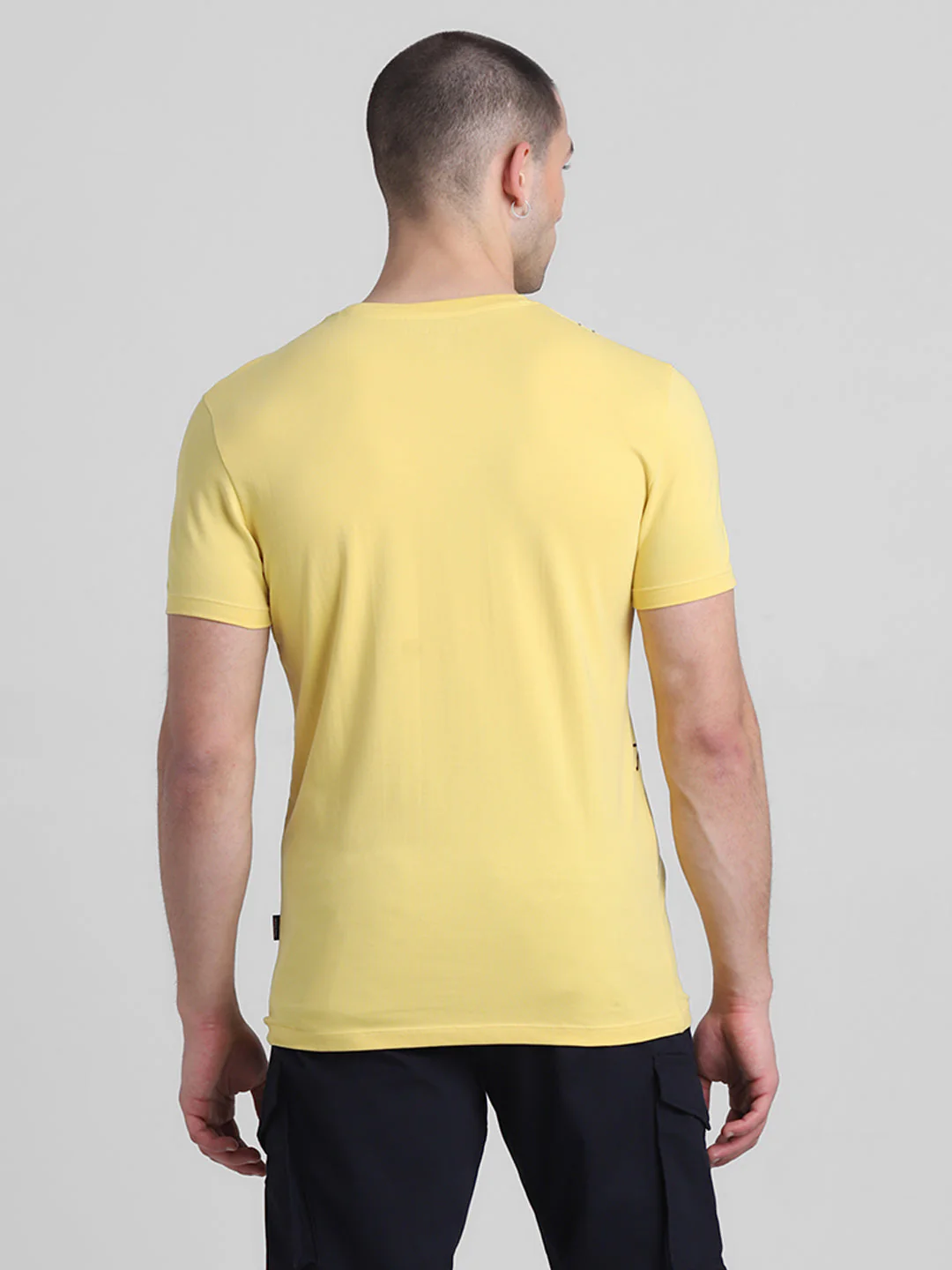 Yellow Typographic Logo T-shirt - Image 4