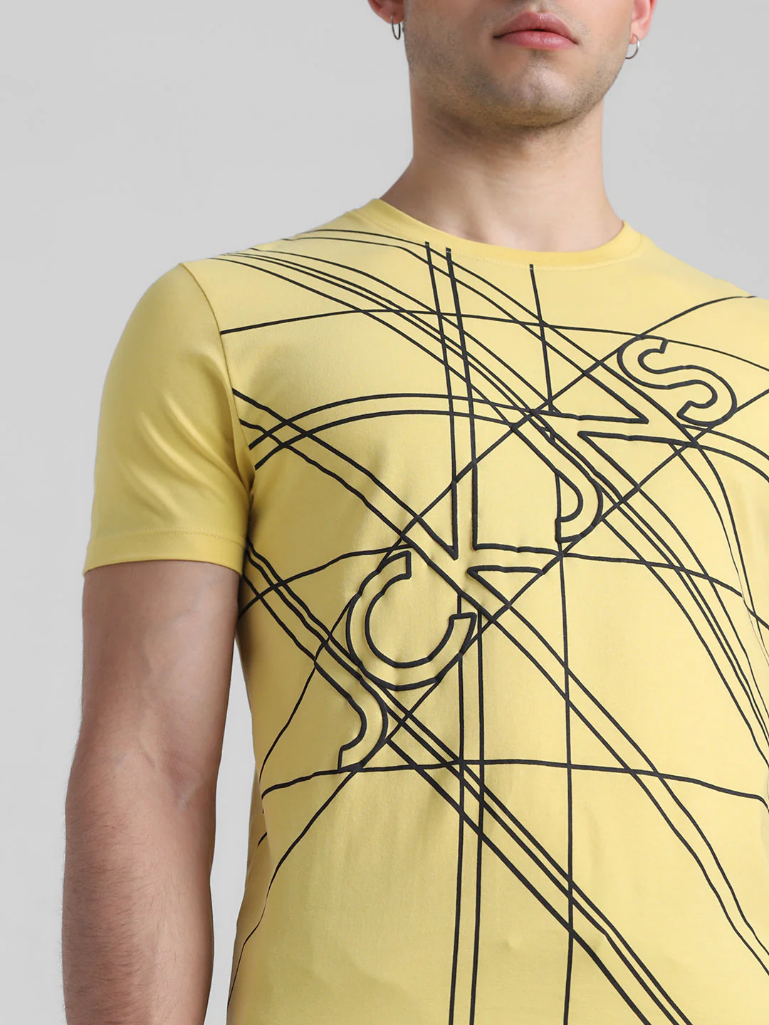 Yellow Typographic Logo T-shirt - Image 5