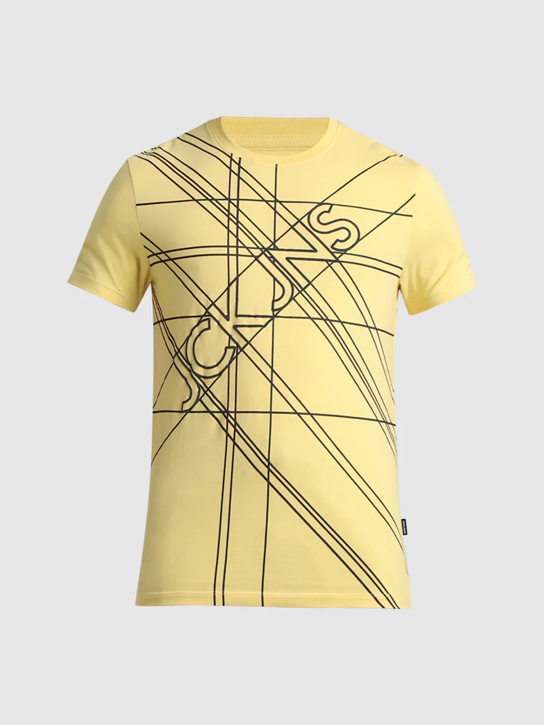 Yellow Typographic Logo T-shirt - Image 7
