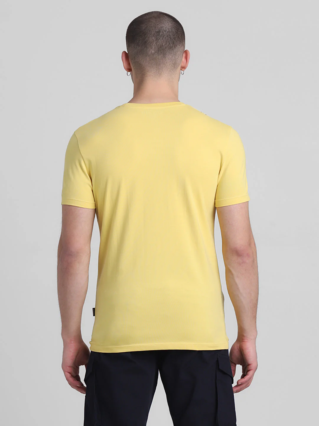Yellow Typographic Logo T-shirt - Image 9