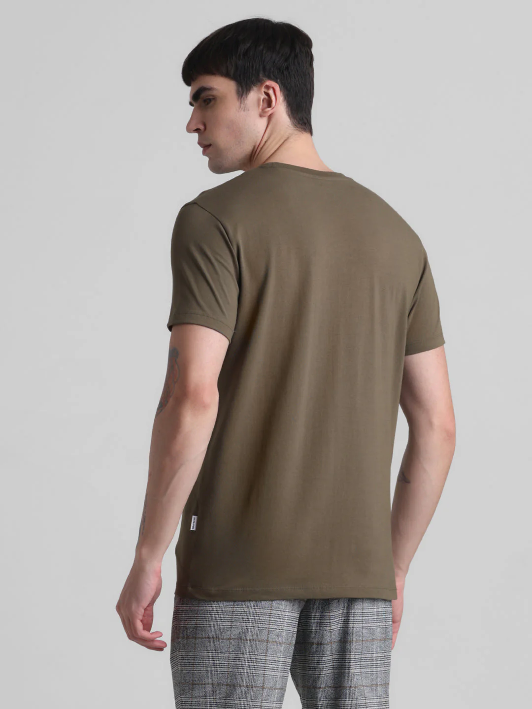 Olive Green Slim Fit T-shirt - Image 4