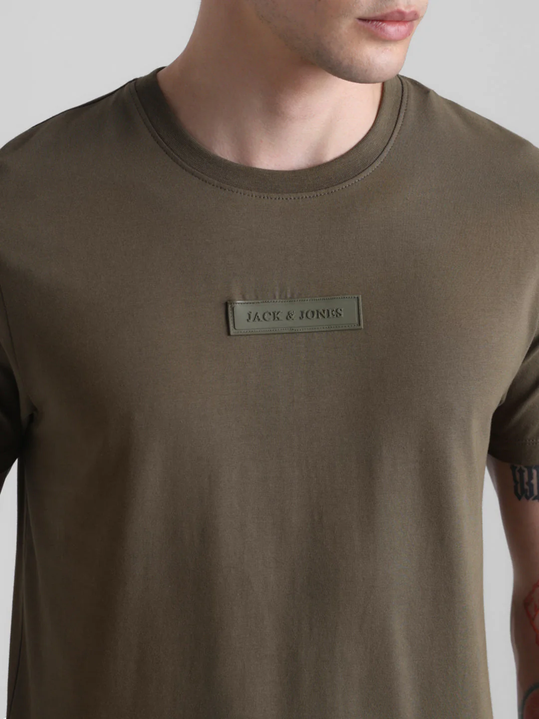 Olive Green Slim Fit T-shirt - Image 5