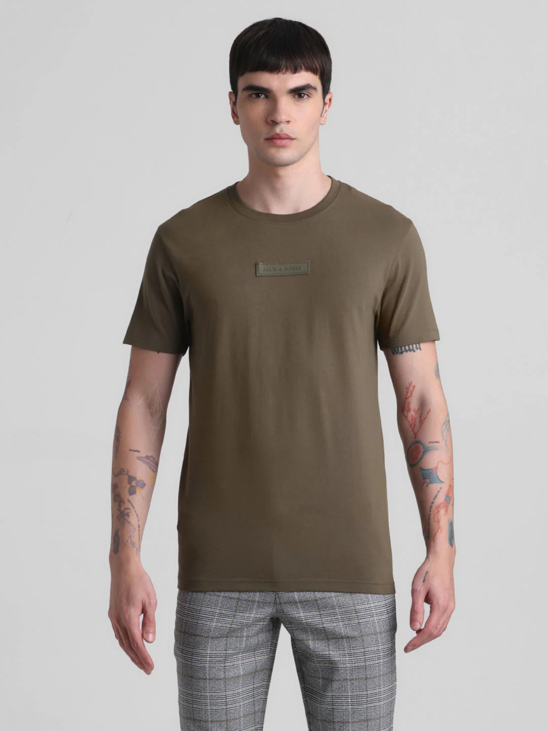 Olive Green Slim Fit T-shirt - Image 8